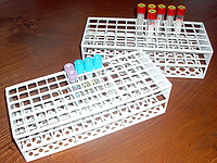 Test Tube Rack Plastic White 13mm