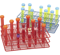 Epoxy Coated Wire Test Tube Rack Red