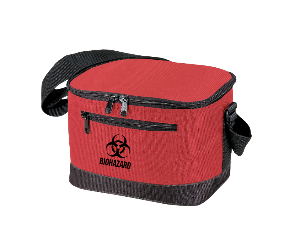 Insulated Phlebotomy Transport Tote Small RED
