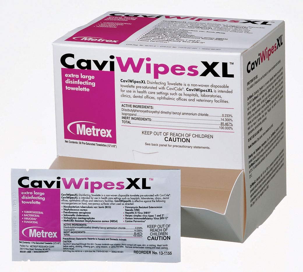 Caviwipes XL Towelette Disinfecting Wipes