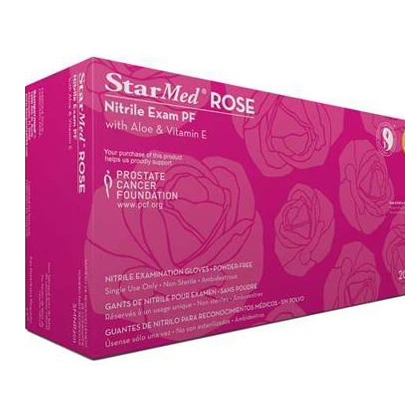 Glove Exam Nitrile StarMed Rose XLrg 200/bx